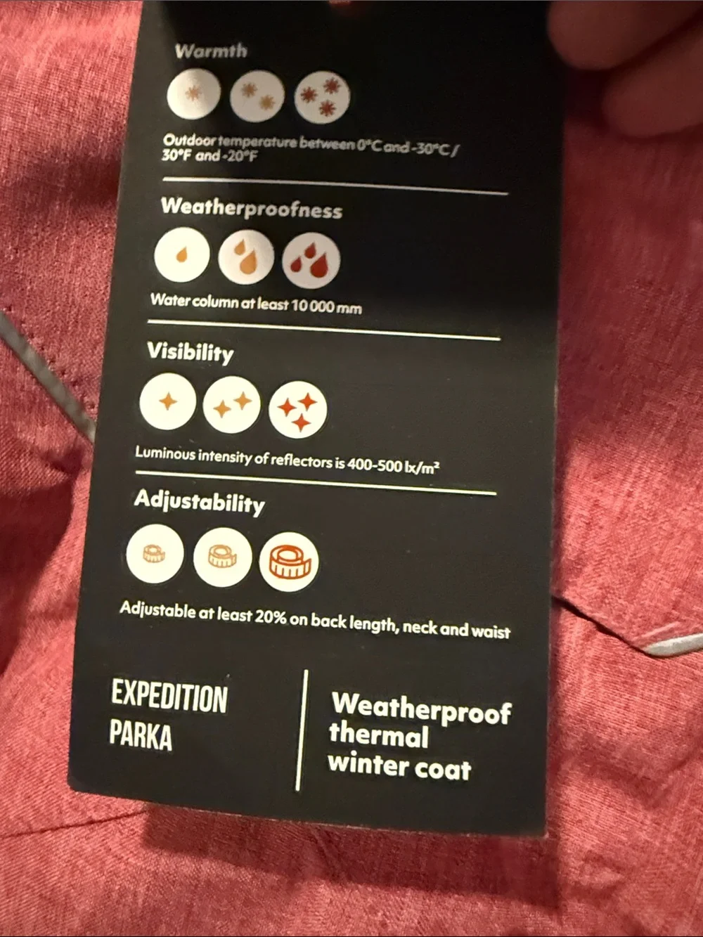 Hurtta NWT 35XL/14XL Expedition Parka Crimson Red Waterproof Dog Coat Reflective